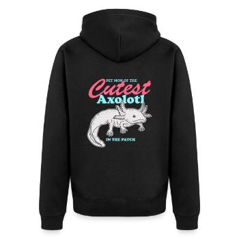 Axolotl Maman Axolotl’s Tail Amphibian Cadeau - Veste à capuche bio Premium Unisexe - noir - Dos - Nico (187cm)