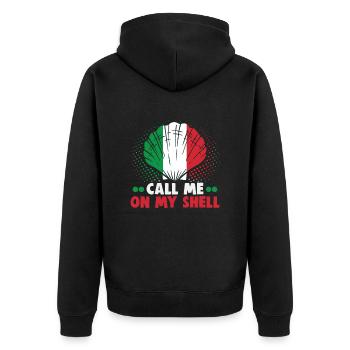Italien Strandurlaub am Meer Design Strandmotiv - Unisex Premium Bio Zip Hoodie - Schwarz - Hinten - Nico (187cm)