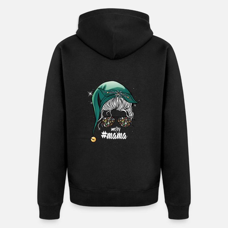 Joyeux Noël Mère beaux cadeaux - Veste à capuche bio Premium Unisexe - noir