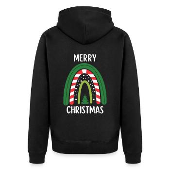 Joyeux Noël Drôle de Chemise de Noël - Veste à capuche bio Premium Unisexe - noir - Dos - Nico (187cm)