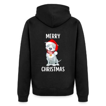 Joyeux Noël Drôle de Chemise de Noël - Veste à capuche bio Premium Unisexe - noir - Dos - Nico (187cm)