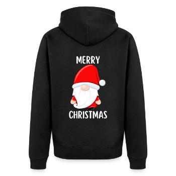 Joyeux Noël Drôle de Chemise de Noël - Veste à capuche bio Premium Unisexe - noir - Dos - Nico (187cm)