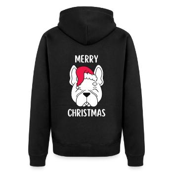 Joyeux Noël Drôle de Chemise de Noël - Veste à capuche bio Premium Unisexe - noir - Dos - Nico (187cm)