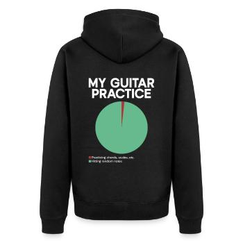 My Guitar Practice - Guitariste Electrique - Veste à capuche bio Premium Unisexe - noir - Dos - Nico (187cm)