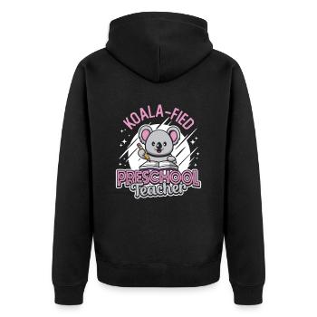 Koala-fied Koala fier enseignant préscolaire - Veste à capuche bio Premium Unisexe - noir - Dos - Nico (187cm)