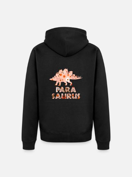 parasaurus, paraprofessional paraeducator - Unisex Premium Bio Zip Hoodie - Schwarz