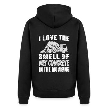 Concrete construction design for construction workers and construction site - Unisex Premium Organic Zip Hoodie - black - Back - Nico (187cm)