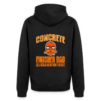 Conception de constructeur en béton pour les constructeurs et le chantier de construction - Veste à capuche bio Premium Unisexe - noir - Dos - Nico (187cm)
