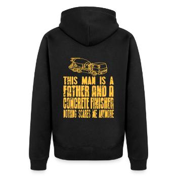 Conception de constructeur en béton pour les constructeurs et le chantier de construction - Veste à capuche bio Premium Unisexe - noir - Dos - Nico (187cm)