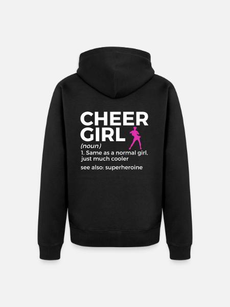 Cheerleader Cheerleading - Unisex Premium Bio Zip Hoodie - Schwarz