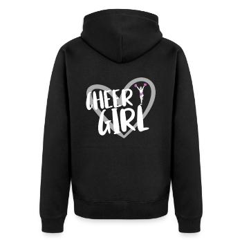 Cheerleader Cheerleading - Unisex Premium Organic Zip Hoodie - black - Back - Nico (187cm)