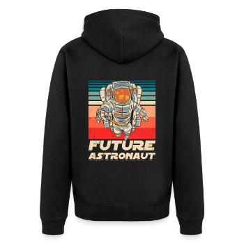 Fusée spatiale d’astronomie des futurs astronautes - Veste à capuche bio Premium Unisexe - noir - Dos - Nico (187cm)