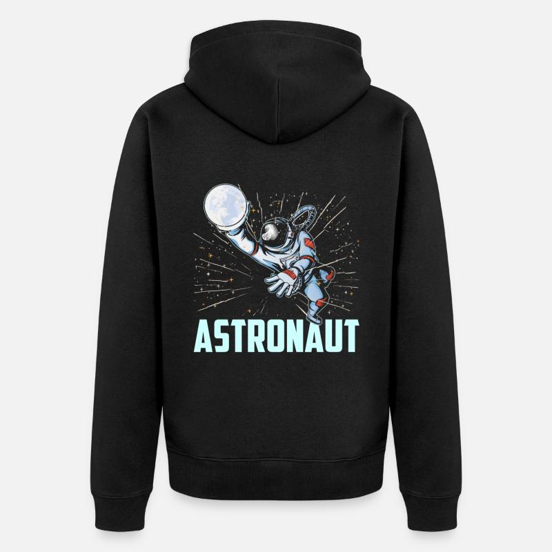 Astronaute Space Astronomy Rocket Planets - Veste à capuche bio Premium Unisexe - noir
