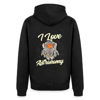 J’adore l’astronomie Astronaute de fusée spatiale - Veste à capuche bio Premium Unisexe - noir - Dos - Nico (187cm)