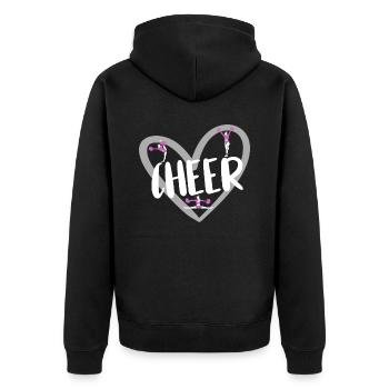 Cheerleader Cheerleading - Unisex Premium Organic Zip Hoodie - black - Back - Nico (187cm)