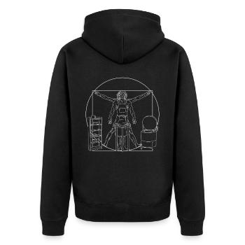 Töpfer Kunst DIY Keramik Lustiges Töpfern - Unisex Premium Bio Zip Hoodie - Schwarz - Hinten - Nico (187cm)