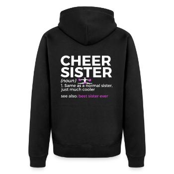 Cheerleader Cheerleading - Unisex Premium Organic Zip Hoodie - black - Back - Nico (187cm)