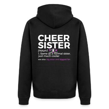 Cheerleader Cheerleading - Unisex Premium Organic Zip Hoodie - black - Back - Nico (187cm)