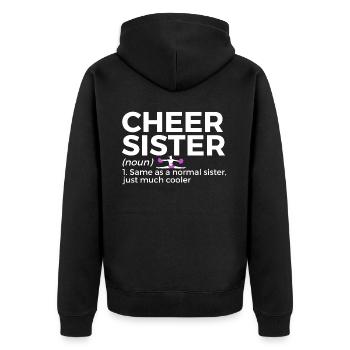 Cheerleader Cheerleading - Unisex Premium Organic Zip Hoodie - black - Back - Nico (187cm)