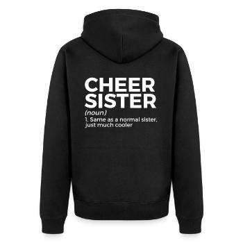 Cheerleader Cheerleading - Unisex Premium Organic Zip Hoodie - black - Back - Nico (187cm)