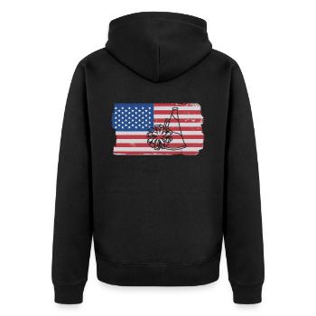 Cheerleader Cheerleading - Unisex Premium Bio Zip Hoodie - Schwarz - Hinten - Nico (187cm)