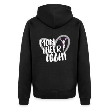 Cheerleader Cheerleading - Unisex Premium Bio Zip Hoodie - Schwarz - Hinten - Nico (187cm)