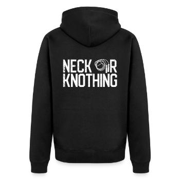Corde à sauter drôle, Corde à sauter, Corde à sauter, Cou ou corde à sauter - Veste à capuche bio Premium Unisexe - noir - Dos - Nico (187cm)