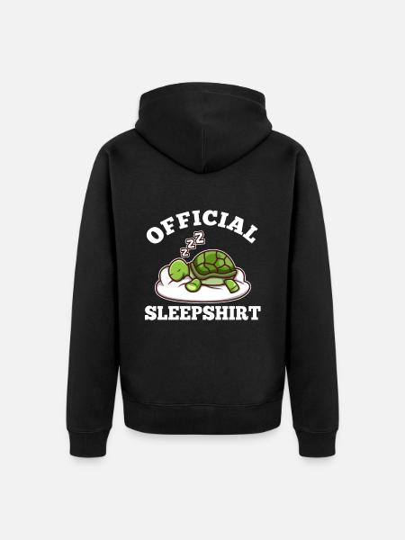 Official sleepshirt Turtle - Unisex Premium Organic Zip Hoodie - black