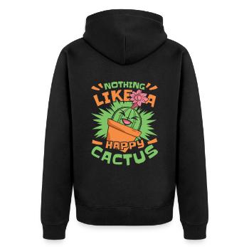 Jardin de cactus - Veste à capuche bio Premium Unisexe - noir - Dos - Nico (187cm)