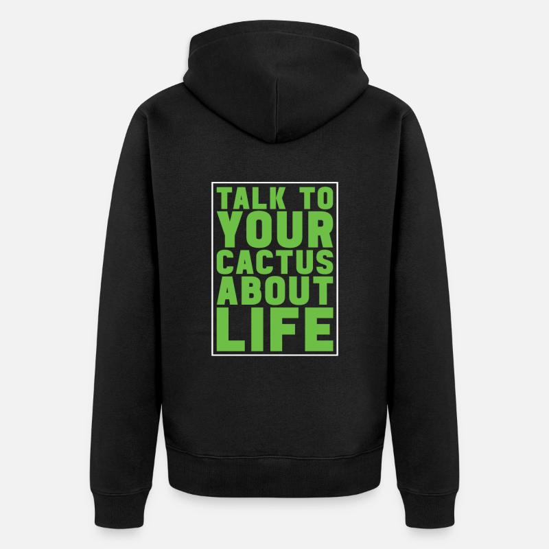 Jardin de cactus - Veste à capuche bio Premium Unisexe - noir