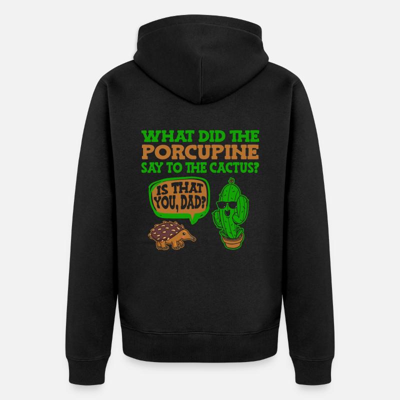 Jardin de cactus - Veste à capuche bio Premium Unisexe - noir
