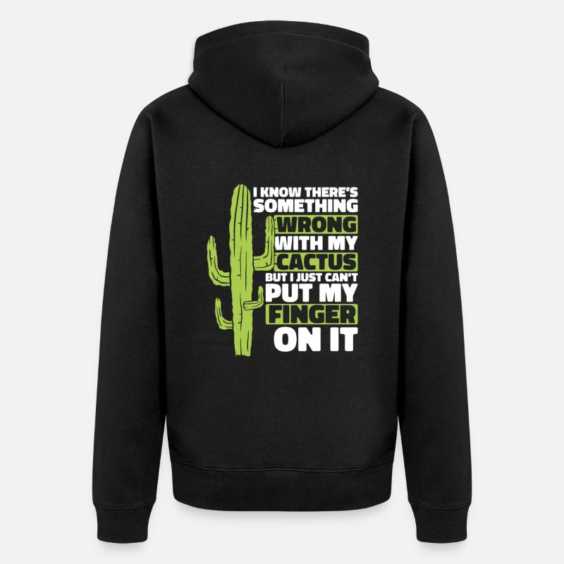 Jardin de cactus - Veste à capuche bio Premium Unisexe - noir