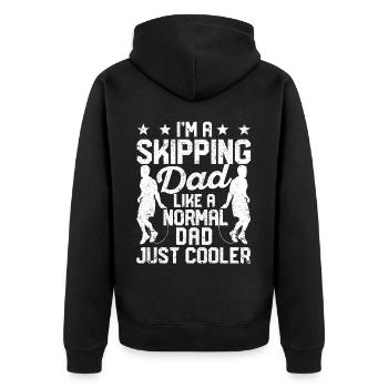 Drôle de corde à sauter corde à sauter papa corde à sauter - Veste à capuche bio Premium Unisexe - noir - Dos - Nico (187cm)