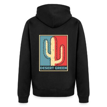 Jardin de cactus - Veste à capuche bio Premium Unisexe - noir - Dos - Nico (187cm)