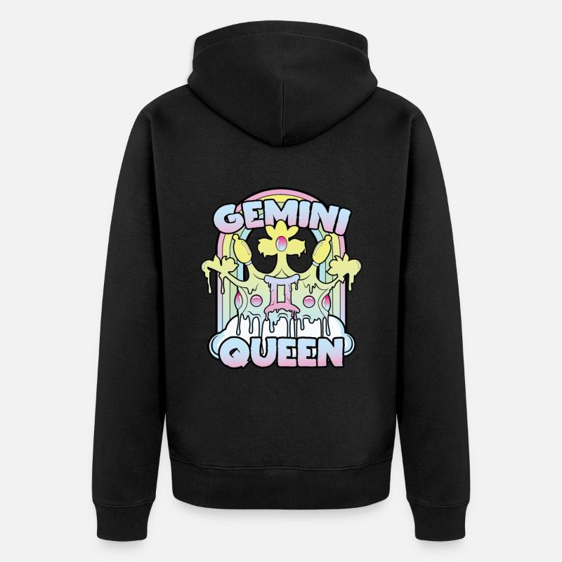 Reine des Gémeaux - Veste à capuche bio Premium Unisexe - noir