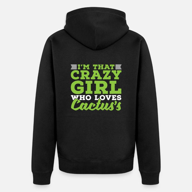 Jardin de cactus - Veste à capuche bio Premium Unisexe - noir