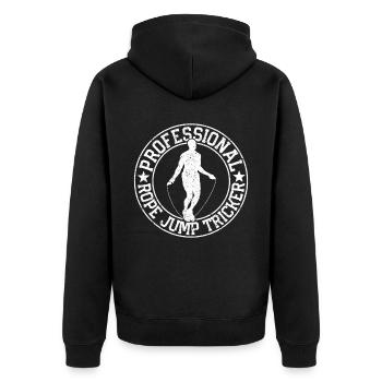 Drôle de corde à sauter à sauter à la corde à sauter Tricks - Veste à capuche bio Premium Unisexe - noir - Dos - Nico (187cm)