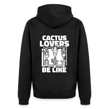 Jardin de cactus - Veste à capuche bio Premium Unisexe - noir - Dos - Nico (187cm)