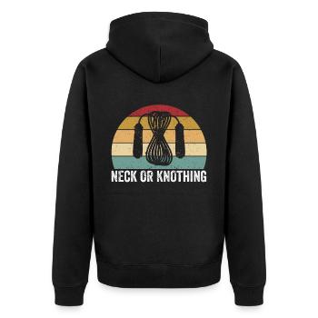 Funny Skipping Rope Skipping Rope Skipping Rope Neck or - Unisex Premium Organic Zip Hoodie - black - Back - Nico (187cm)