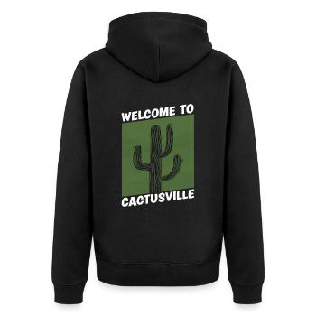Jardin de cactus - Veste à capuche bio Premium Unisexe - noir - Dos - Nico (187cm)