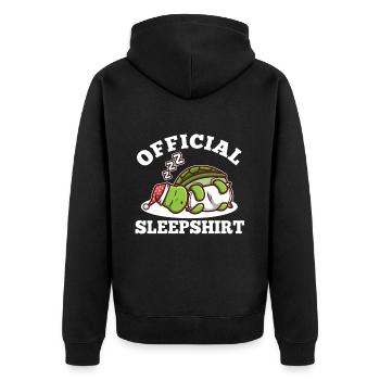 Official sleepshirt Turtle - Unisex Premium Organic Zip Hoodie - black - Back - Nico (187cm)