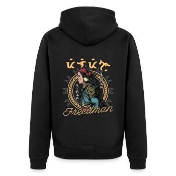 Amérindiens - Veste à capuche bio Premium Unisexe - noir - Dos - Nico (187cm)