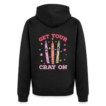 Enseignant du primaire Éducateur de maternelle - Veste à capuche bio Premium Unisexe - noir - Dos - Nico (187cm)