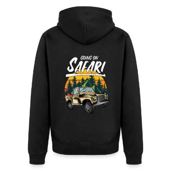 Aller sur Safari SUV - Veste à capuche bio Premium Unisexe - noir - Dos - Nico (187cm)