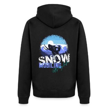 Motoneige sport amusant sports d’hiver cool - Veste à capuche bio Premium Unisexe - noir - Dos - Nico (187cm)