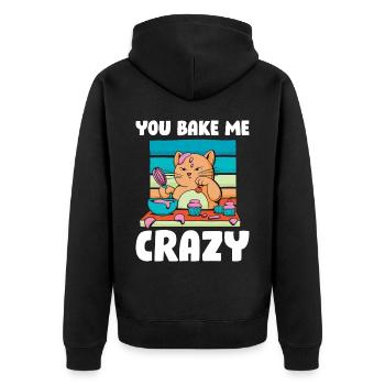 You Bake Me Crazy Baking Gift - Veste à capuche bio Premium Unisexe - noir - Dos - Nico (187cm)