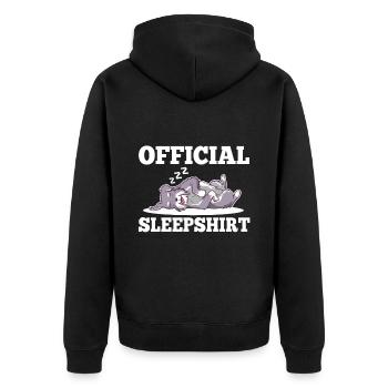 Chien de chemise de nuit officiel - Veste à capuche bio Premium Unisexe - noir - Dos - Nico (187cm)