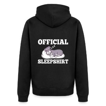 Chemise de nuit officielle Schnauzer - Veste à capuche bio Premium Unisexe - noir - Dos - Nico (187cm)