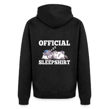 Chemise de nuit officielle Schnauzer - Veste à capuche bio Premium Unisexe - noir - Dos - Nico (187cm)