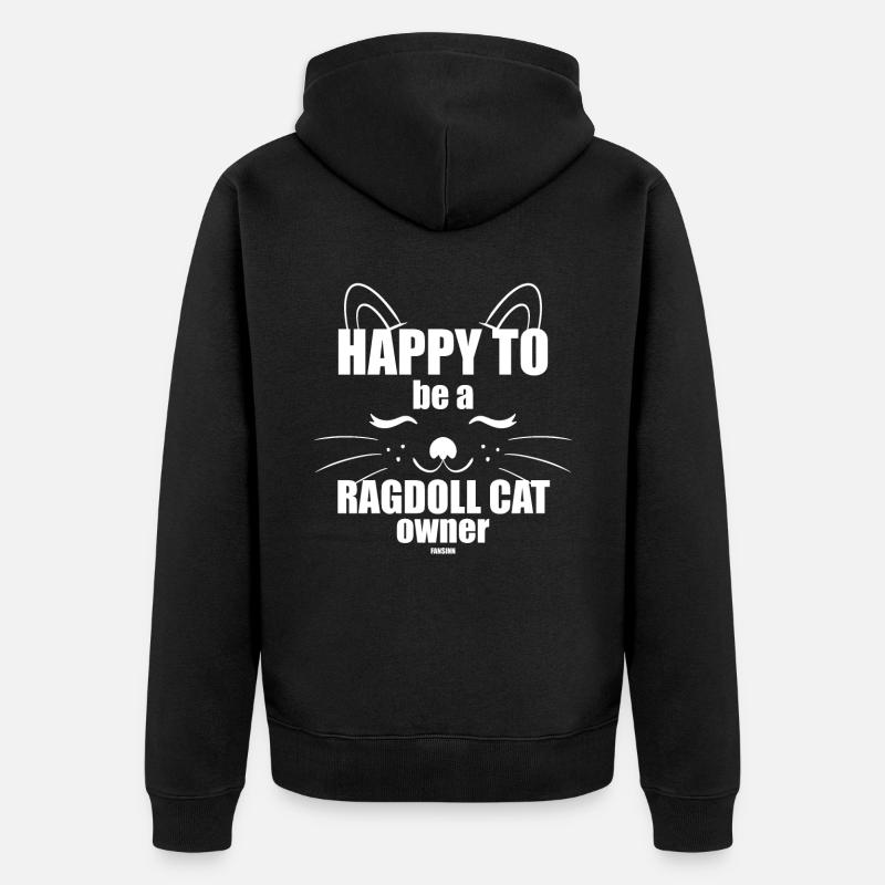 Ragdoll - Unisex Premium Bio Zip Hoodie - Schwarz